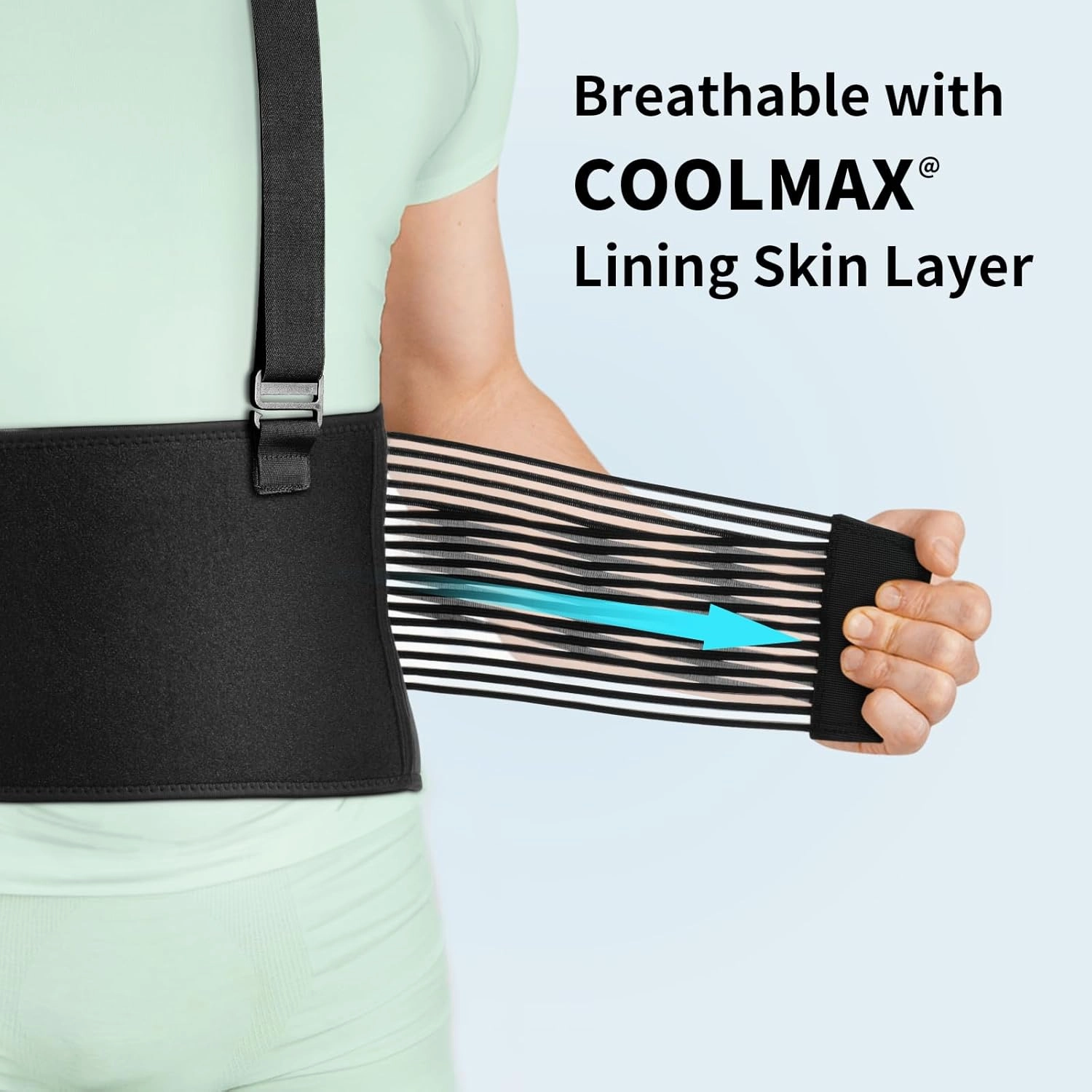 AllyFlex Sports® Back Brace For Lifting Work Y-shape Suspenders Safety Belt With Dual 3D Lumbar Support Relieve Pain, Prevent Injury (M (30'' - 37''))