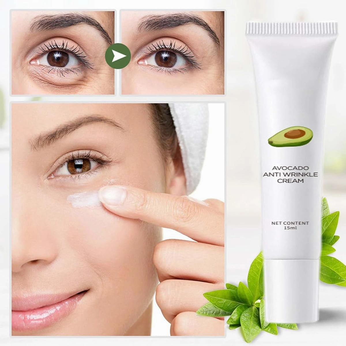 Alma Secret Eye Cream Avocado, Alma Secre Anti-Ageing Aye Contour with Avocado, Alma Secret Contorno De Ojos, Multi-repairing and Anti-Aging Eye Cream with Avocado (5PCS)