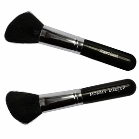 Angled Blush Brush (1 Pc) - Soft & Dense Premium Synthetic Vegan Bristles for Contour, Blush, & Bronzer Makeup Application - Travel Size, Cruelty-Free by Mommy Makeup