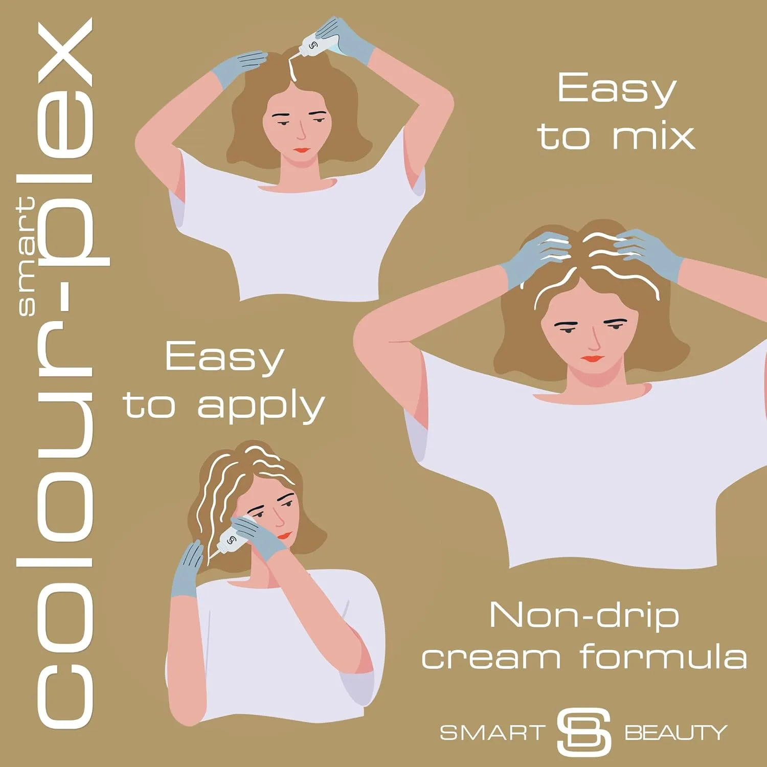 Ash Blonde Hair Dye with added Plex Hair Care Conditioner, Permanent Hair Color with Cool Ash Hair Toner for Blond Hair, Vegan Hair Dye, Cruelty-Free - Smart Beauty Hair Color