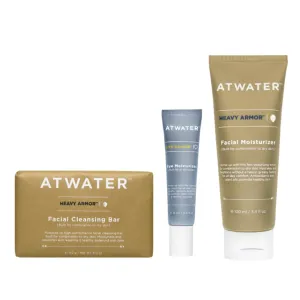 ATWATER Dry Skin Starter Kit - Men's Eye Cream, Face Wash, and Moisturizer Bundle for Hydrated, Rejuvenated Skin