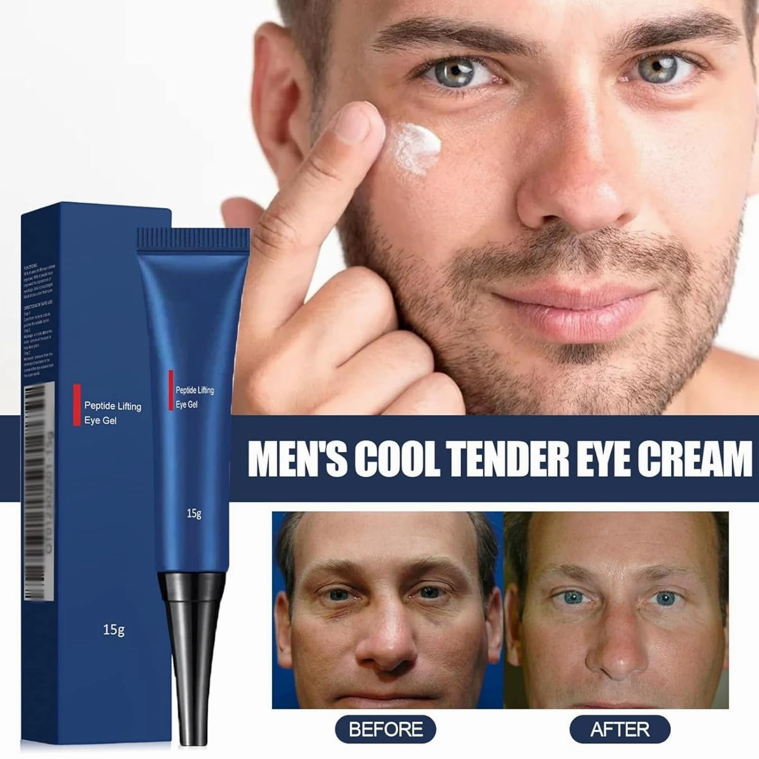 Awaken Peptide Depuffing Eye Gel, Firm Peptide Firming Eye Gel, Lifts Firming Anti-Wrinkle Eye Tightener, Educes Dark Circles, Puffiness and Fine Lines (5 Pcs)
