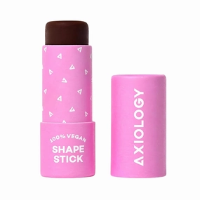 Axiology Shaping Stick for Definition, Bronzing, and Contour Foundation Shape Stick Cream Bronzer Pen Professional Face Shaping & Contouring Buildable Coverage Long Lasting Shade Cheeks Vegan (Deep)