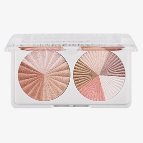 Ayliss Highlighter Makeup Palette, 8 Shades Lasting Shimmer Glow Blush Powder Contour Palette, Facial Bronzers Illuminator Baked Contour Shadow Palette Waterproof Cruelty Free (Light)