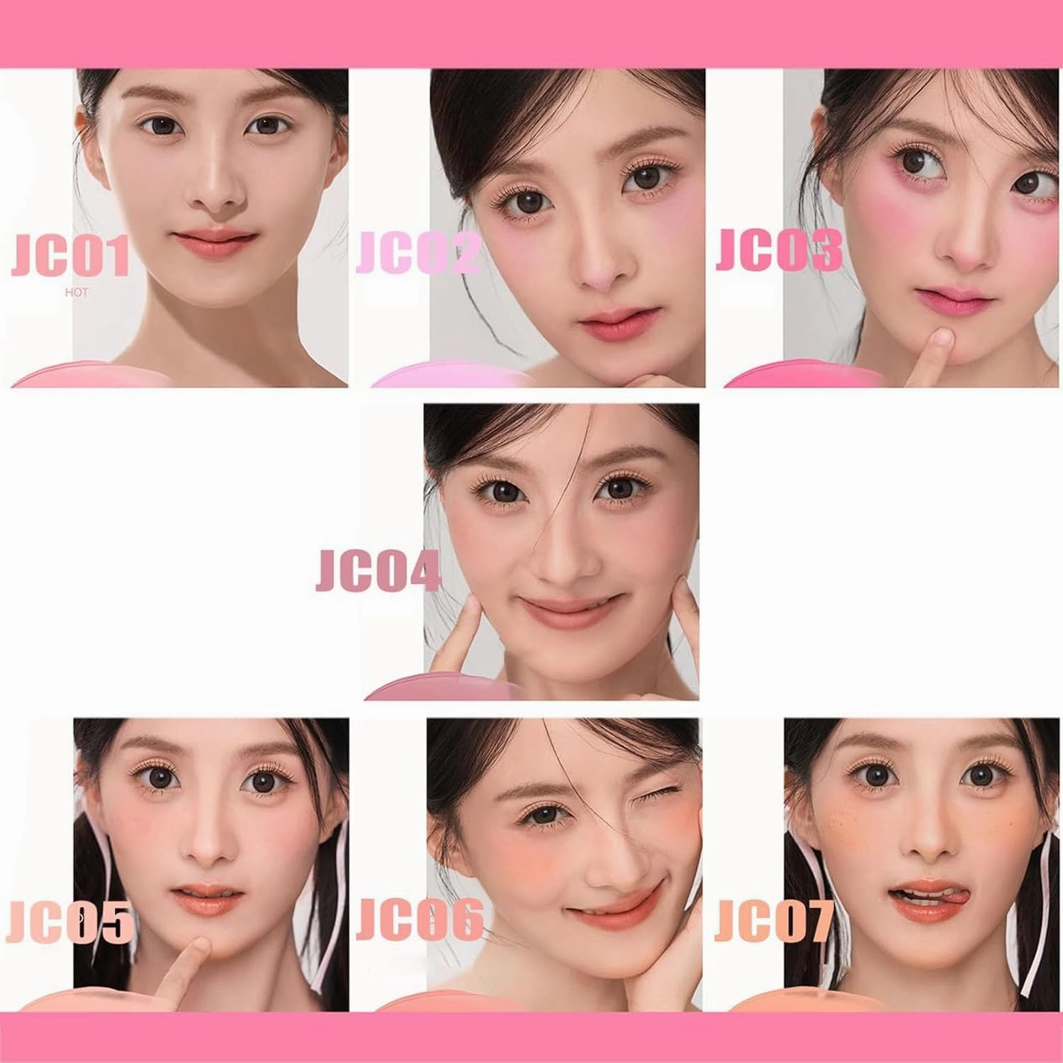 Aztk Blush JC04, Aztk Liquid Blush JC04, Aztk Jelly Color Liquid Blushs, aztkJelly Color LiquidBlush, Korean LiquidBlush, Highlight Contour 3 in 1 for Women, Lasting (JC01)