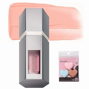 Aztk Jelly Color Liquid Blush Jc04, Mushroom Head Blusher, 2025 New 2 In 1 Contour Beauty Wand Blushs Waterproof Liquid Blush, All-day Highlight Contour with Cushion Applicator(JC05 White Peach)