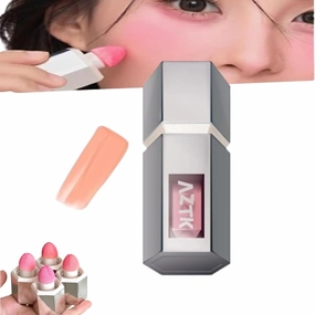 Aztk Liquid Blush, Aztk Blusher, Aztk Jello Color Liquid Blush, Aztk Blush Highlight Contour 3 in 1 for Women, Liquid Blush with Sponge Head, Long-Wearing, Sweat Proof (JC07)