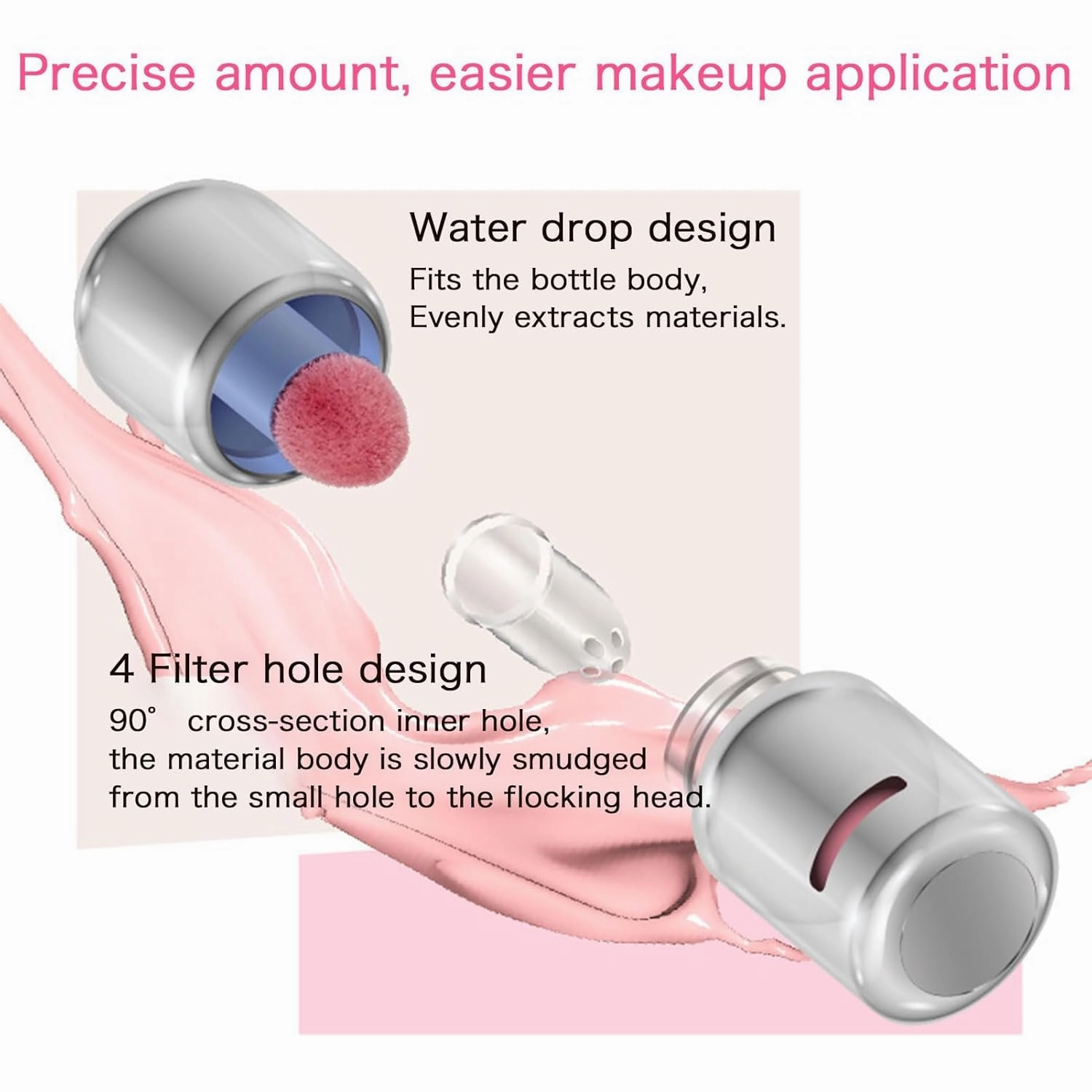 Aztk Liquid Blush, Aztk Jelly Color Liquid Blush Jc04,Highlight Contour 3 in 1 for Women,With Sponge Head, Matte Nude Pink Orange Makeup Blusher Cream for Cheeks (JC06)