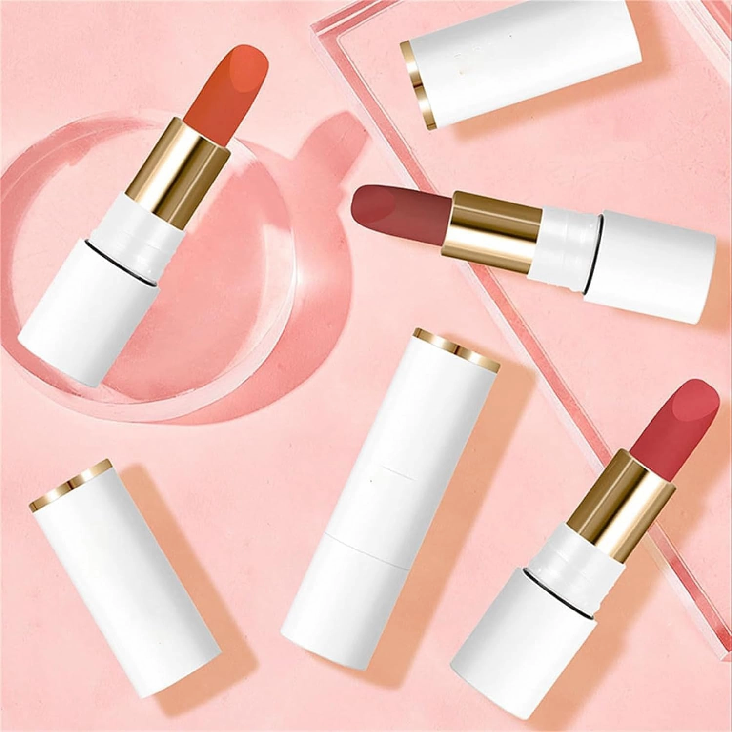 Balm Sheer Matte Lipstick, 5PC-MIX (Medium, Neutral, Light to Medium, Sheer)