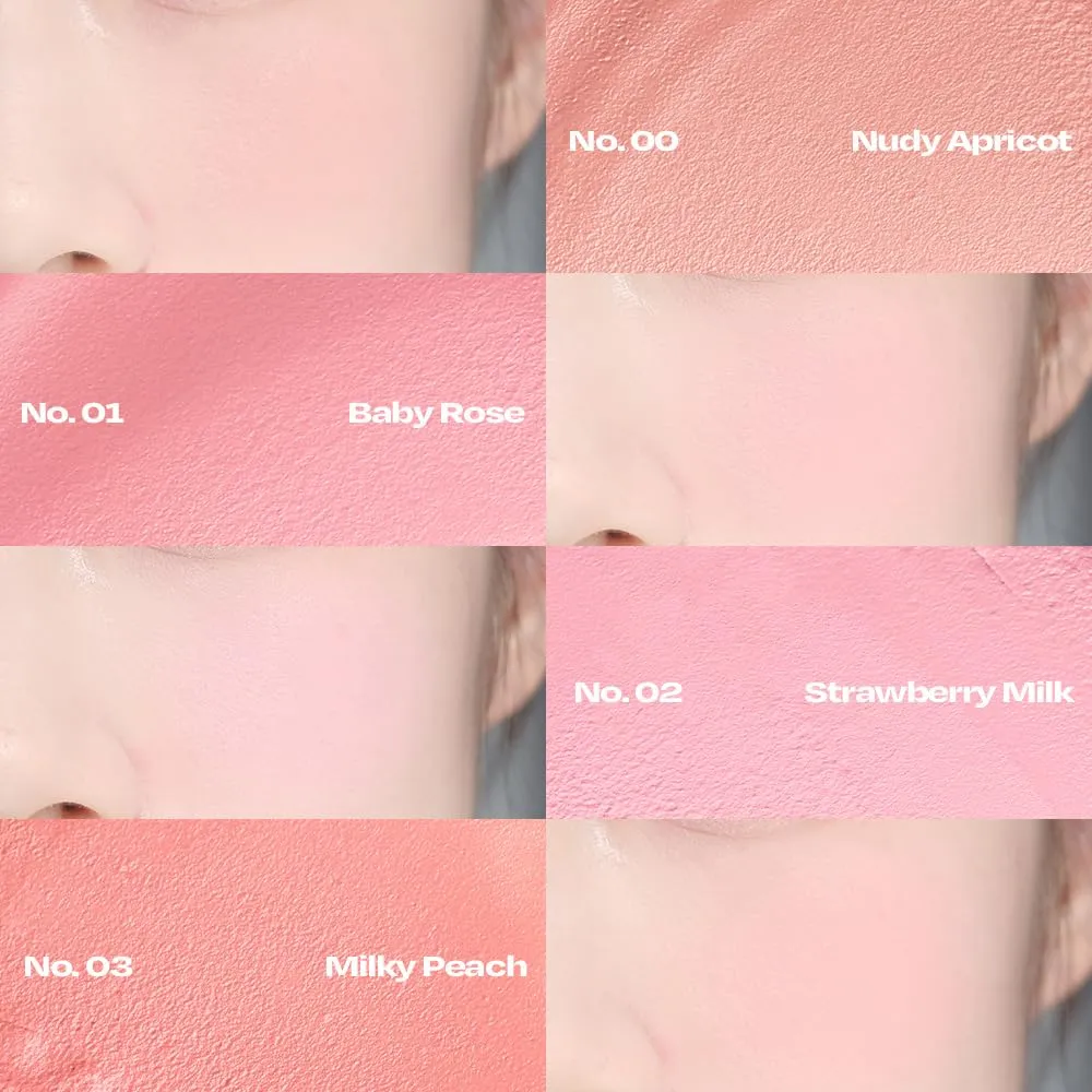Balmy Cream Cheek | Lightweight, Natural Finish Cream Blush with Blurring Effect | 2.5g (No.4 Rose Berry)