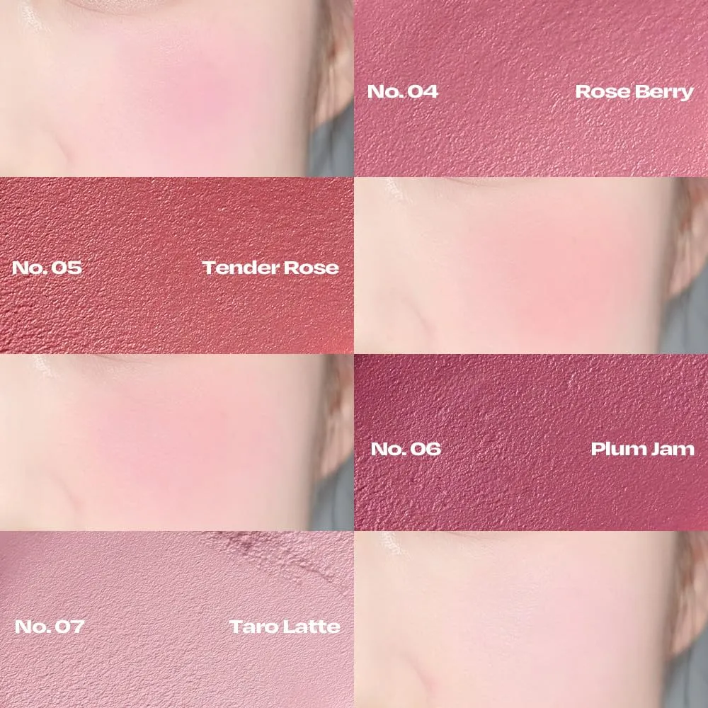 Balmy Cream Cheek | Lightweight, Natural Finish Cream Blush with Blurring Effect | 2.5g (No.4 Rose Berry)