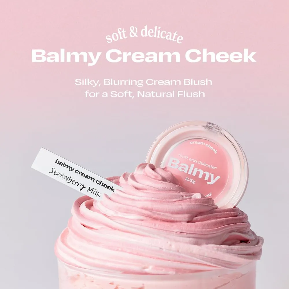 Balmy Cream Cheek | Lightweight, Natural Finish Cream Blush with Blurring Effect | 2.5g (No.4 Rose Berry)
