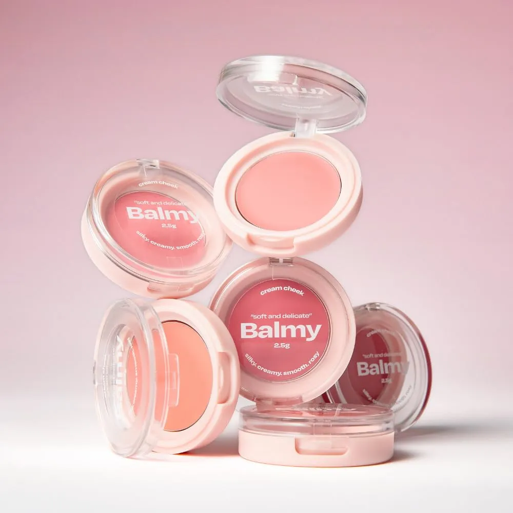 Balmy Cream Cheek | Lightweight, Natural Finish Cream Blush with Blurring Effect | 2.5g (No.4 Rose Berry)