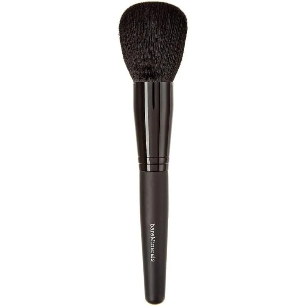 bareMinerals Supreme Finisher Makeup Powder Brush with Synthetic Fibers, For Applying Setting Powders, Highlighters   Bronzers, Vegan Blending Brush