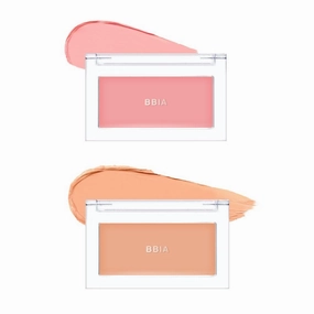 BBIA Ready To Wear Downy Cheek Cream Blush 2P Set (01 DOWNY PINK   03 DOWNY APRICOT) / Blendable and Lightweight Cheek Makeup, Highly Pigmented with Long Wearing Formula