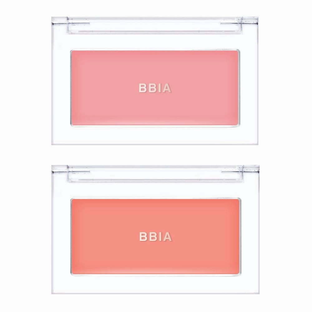 BBIA Ready To Wear Downy Cheek Cream Blush 2P Set (01 DOWNY PINK   05 DOWNY CORAL) / Blendable and Lightweight Cheek Makeup, Highly Pigmented with Long Wearing Formula