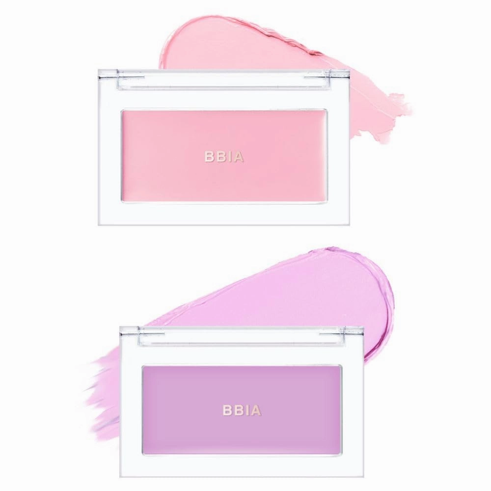 BBIA Ready To Wear Downy Cheek Cream Blush 2P Set (07 DOWNY ANGEL   04 DOWNY LAVENDER) / Blendable and Lightweight Cheek Makeup, Highly Pigmented with Long Wearing Formula