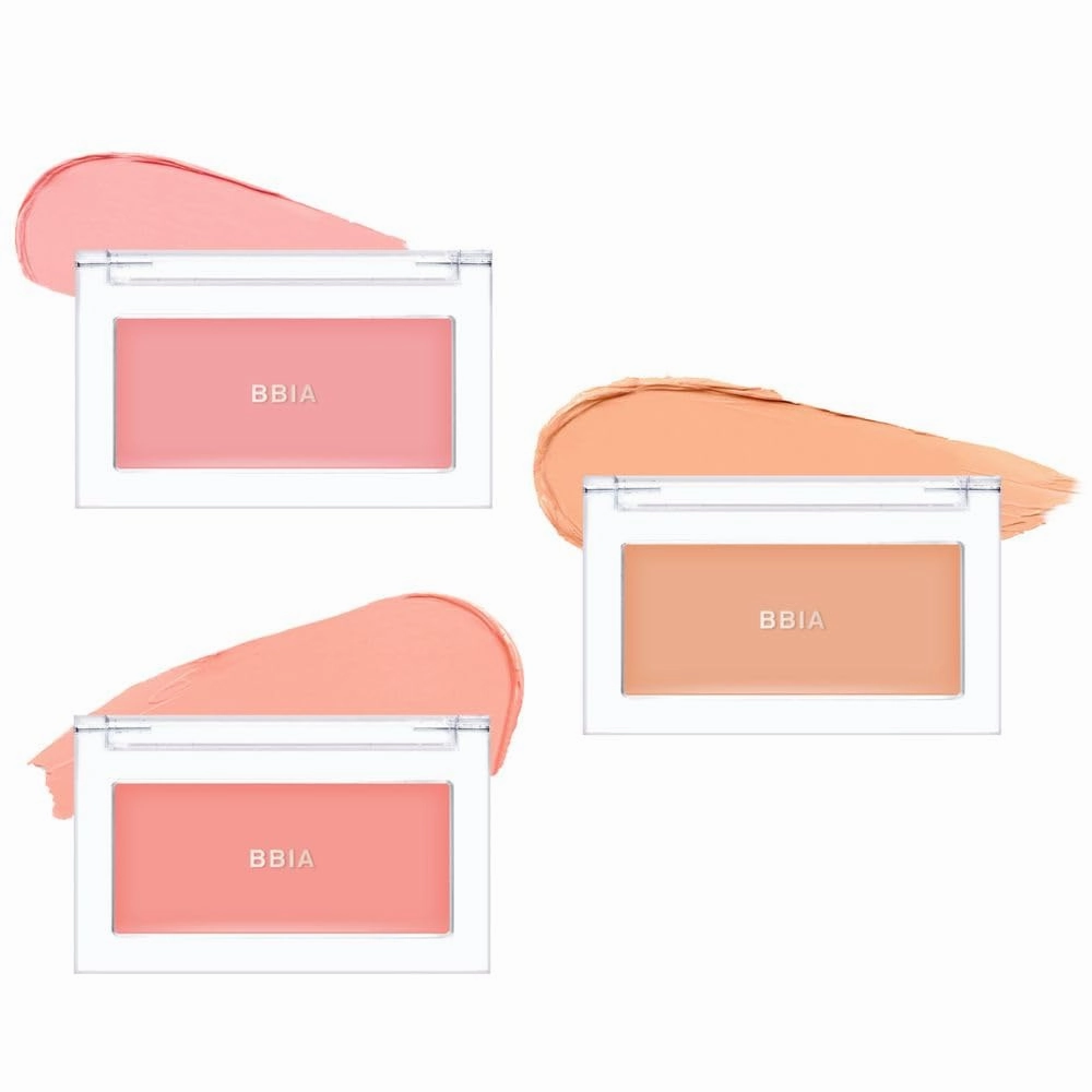 BBIA Ready To Wear Downy Cheek Cream Blush 3 Color (#01~03) BUNDLE SET - Blendable and Lightweight Cheek Makeup, Highly Pigmented with Long Wearing Formula