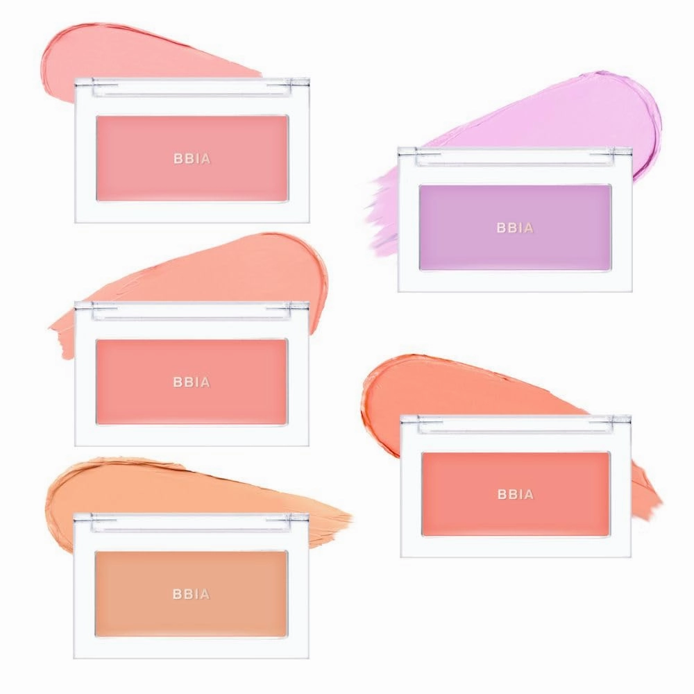 BBIA Ready To Wear Downy Cheek Cream Blush 5 Color (#01~05) BUNDLE SET - Blendable and Lightweight Cheek Makeup, Highly Pigmented with Long Wearing Formula