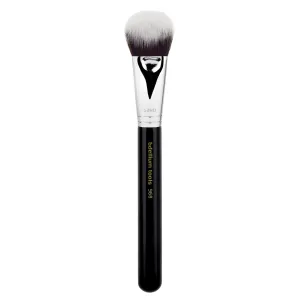Bdellium Tools Professional Makeup Brush - Maestro Series 968 BDHD Phase II Small Foundation/Contour - With Soft Synthetic Fibers, For Versatile Application & Blending (Black, 1pc)