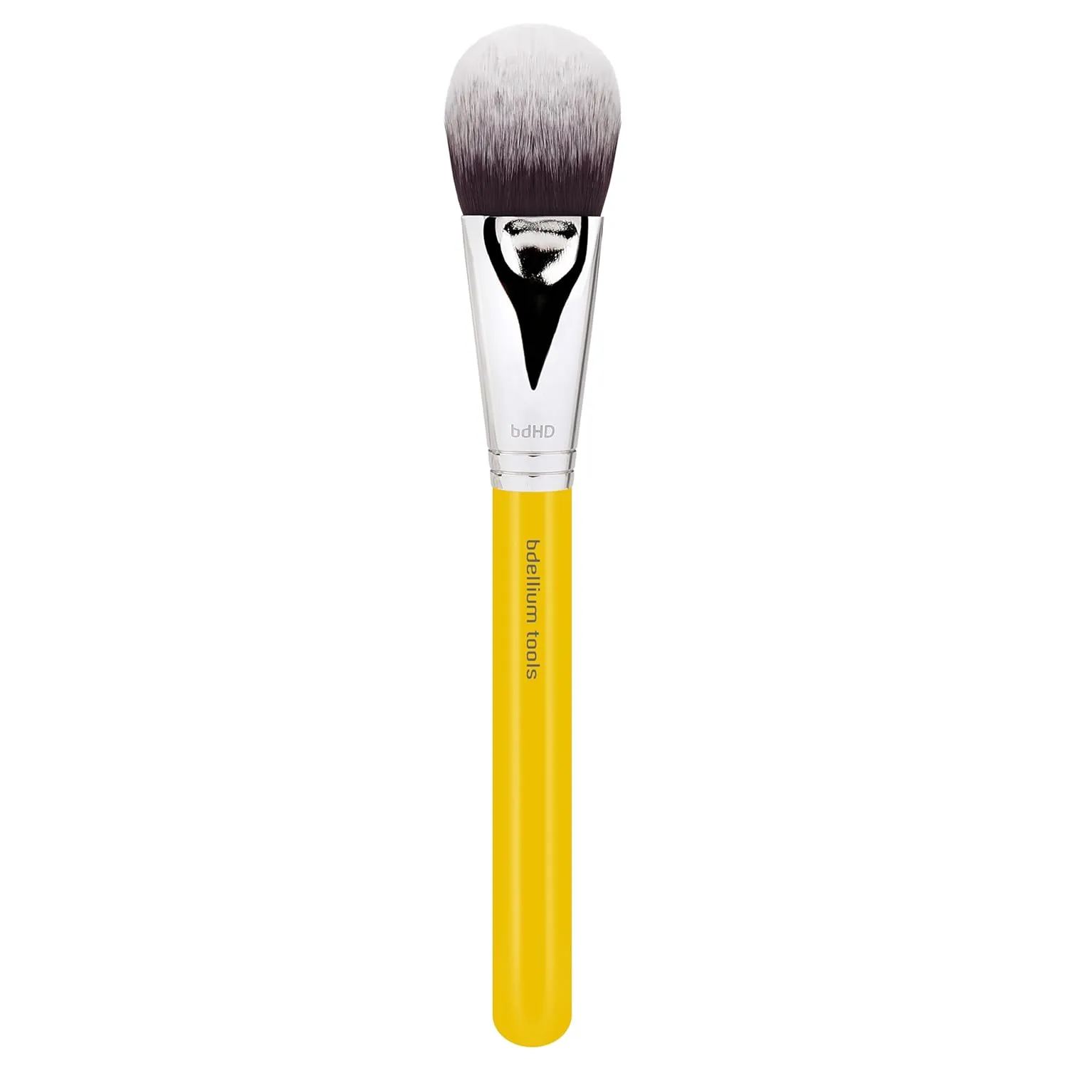 Bdellium Tools Professional Makeup Brush - Studio Series 968 BDHD Phase II Small Foundation/Contour - With Soft Synthetic Fibers, For Versatile Application & Blending (Yellow, 1pc)