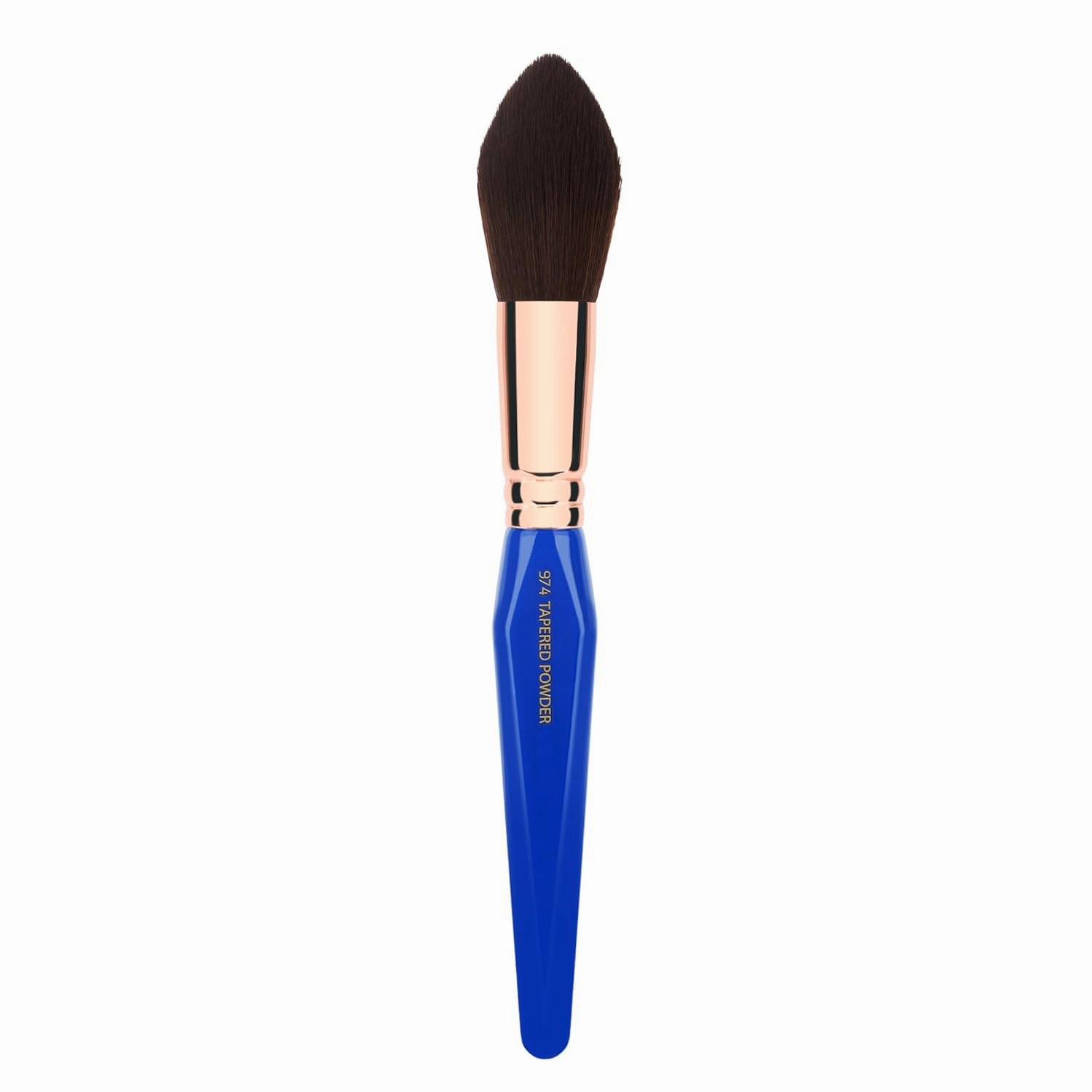 Bdellium Tools Professional Makeup Brush - Golden Triangle 974 Tapered Powder - With All Vegan and Soft Synthetic Fibers, For Sculpt & Shape (Blue, 1pc)