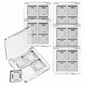 Beaupretty 6pcs Empty Magnetic Eyeshadow Palette Empty Lipstick Palette 4 Grids Diy Eyeshadow Powder Blush Palette Empty Highlighters Container