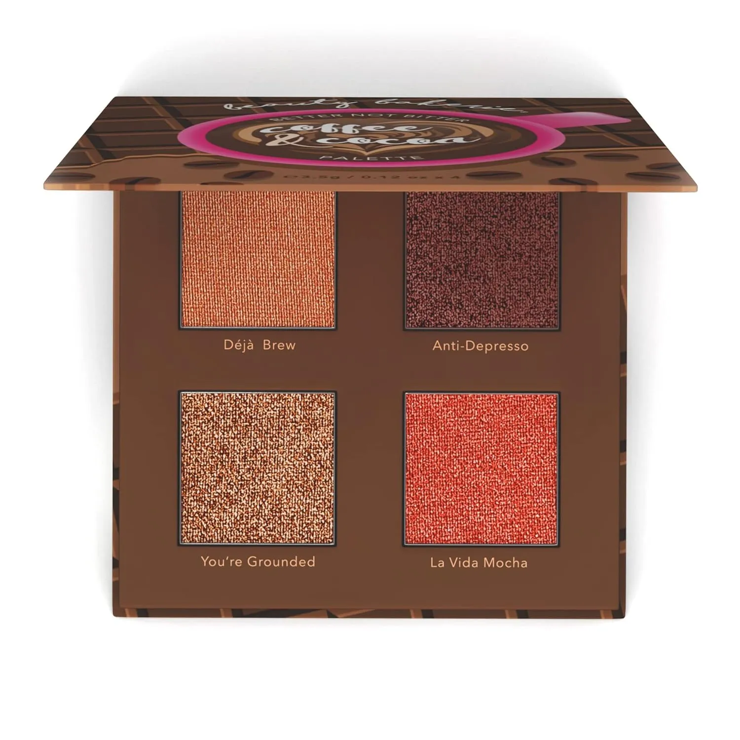 Beauty Bakerie Coffee & Cocoa Palette, Versatile Blush and Bronzer Powder Palette for Every Skin Tone, Creamy Satin Finish, 4 Sugary Shades, Highlight, Contour, Blush Kit for Women