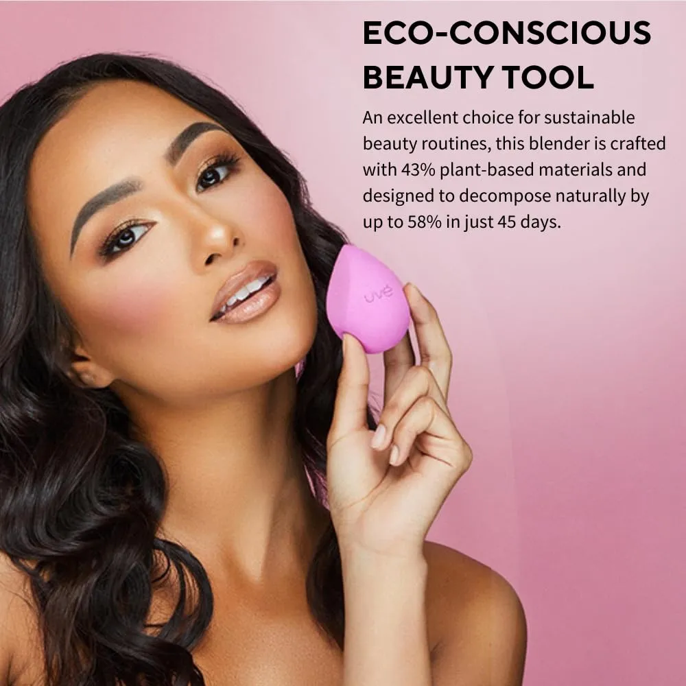 Beauty Sponge Makeup Blender 3 Pack - Violet Makeup Sponges for Blending Foundations, Powders & Creams - Concealer Applicator Offers Full Coverage Vegan & Cruelty-Free Stays Clean Longer