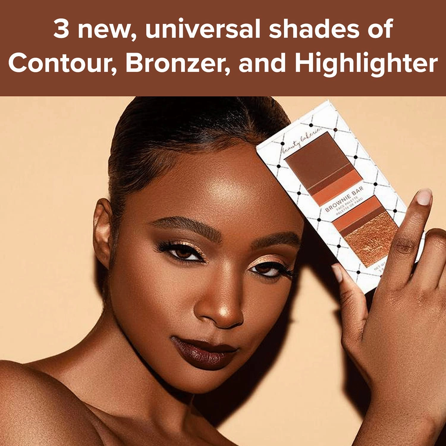 Beauty Bakerie Brownie Bar Mini Makeup Palatte, Contour, Bronzer, and Highlighter Makeup, Travel Size
