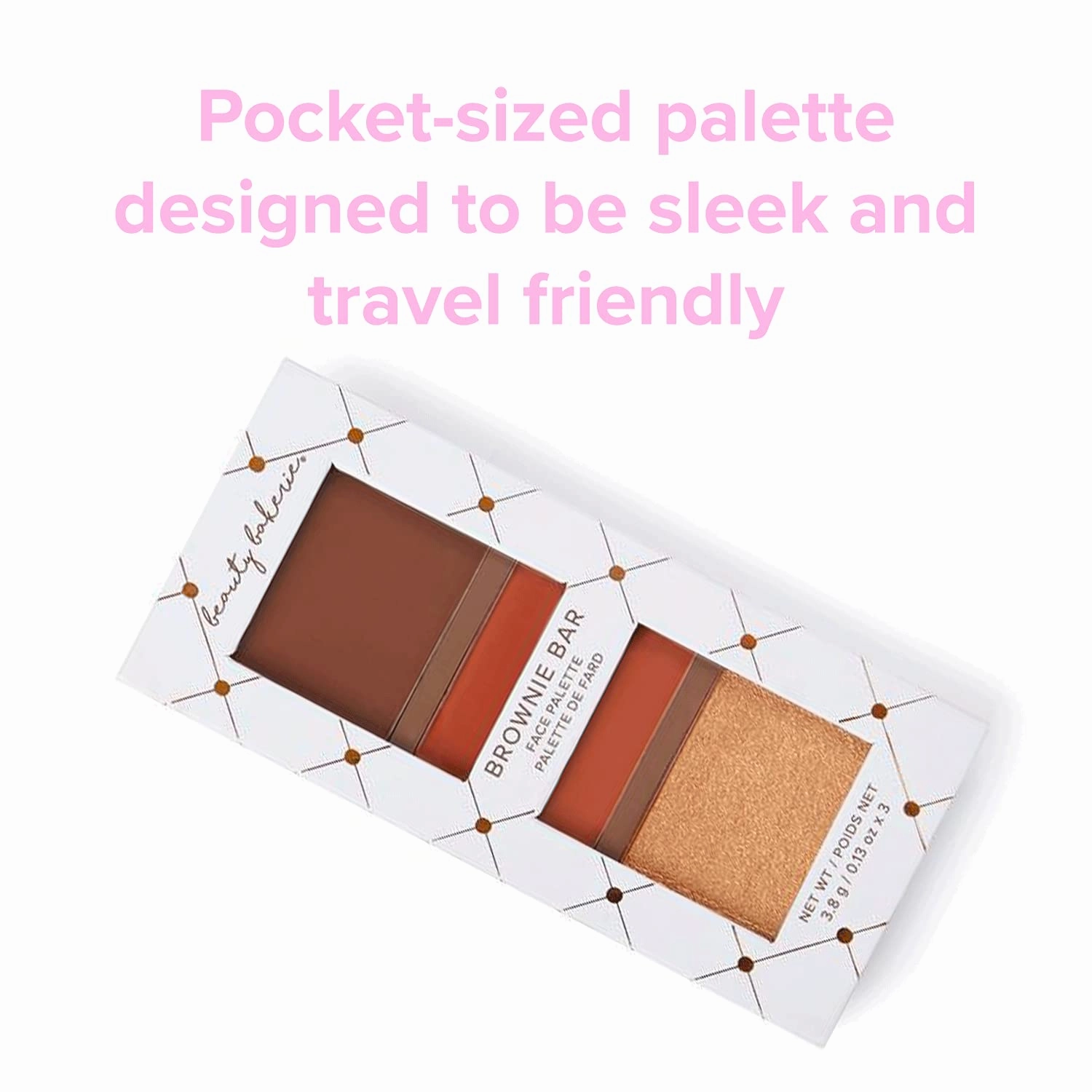 Beauty Bakerie Brownie Bar Mini Makeup Palatte, Contour, Bronzer, and Highlighter Makeup, Travel Size