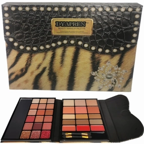 Beauty Makeup Palette 33 Pigmented Colors Professional Eyeshadow Blush Highlighter Contour Glitter Matte Set with Brushes Ideal Makeup Kit for Eyes Lips and Face