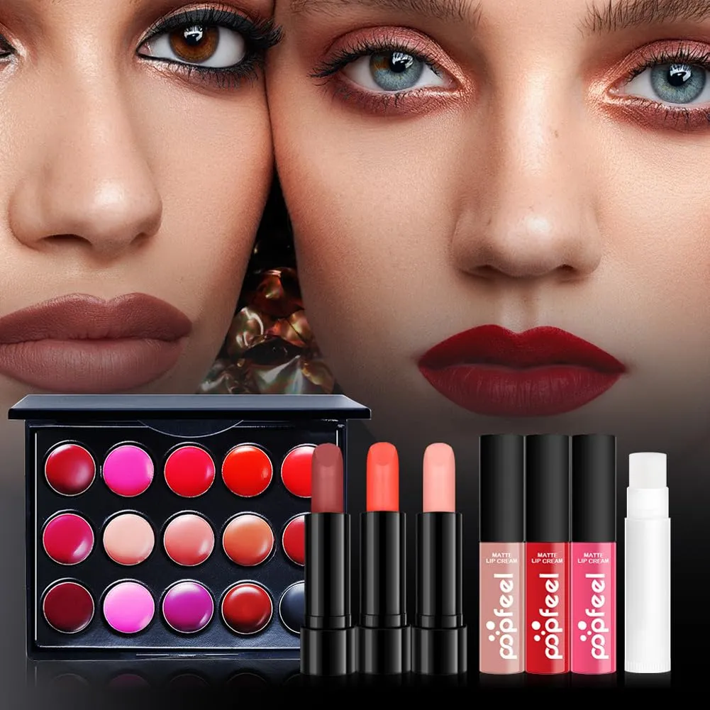 Beginner Makeup Kits Makeup Present Set Multipurpose Womens All In One Makeup Sets Lip Gloss Face Eye Makeup Eyeshadow Palette Blushes Lipstick Brushes Easy To Carry For Women Makeup Kit