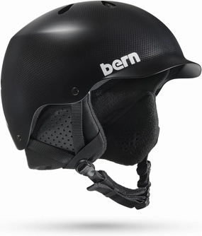 Bern Watts Carbon Adult Snowsports Ski and Snowboard Helmet for Men and Women, Brim Style, Multisport Certified, MIPS Rotational Impact Protection, Adjustable Fit, Knit Liner, Anti-Fog Ventilation