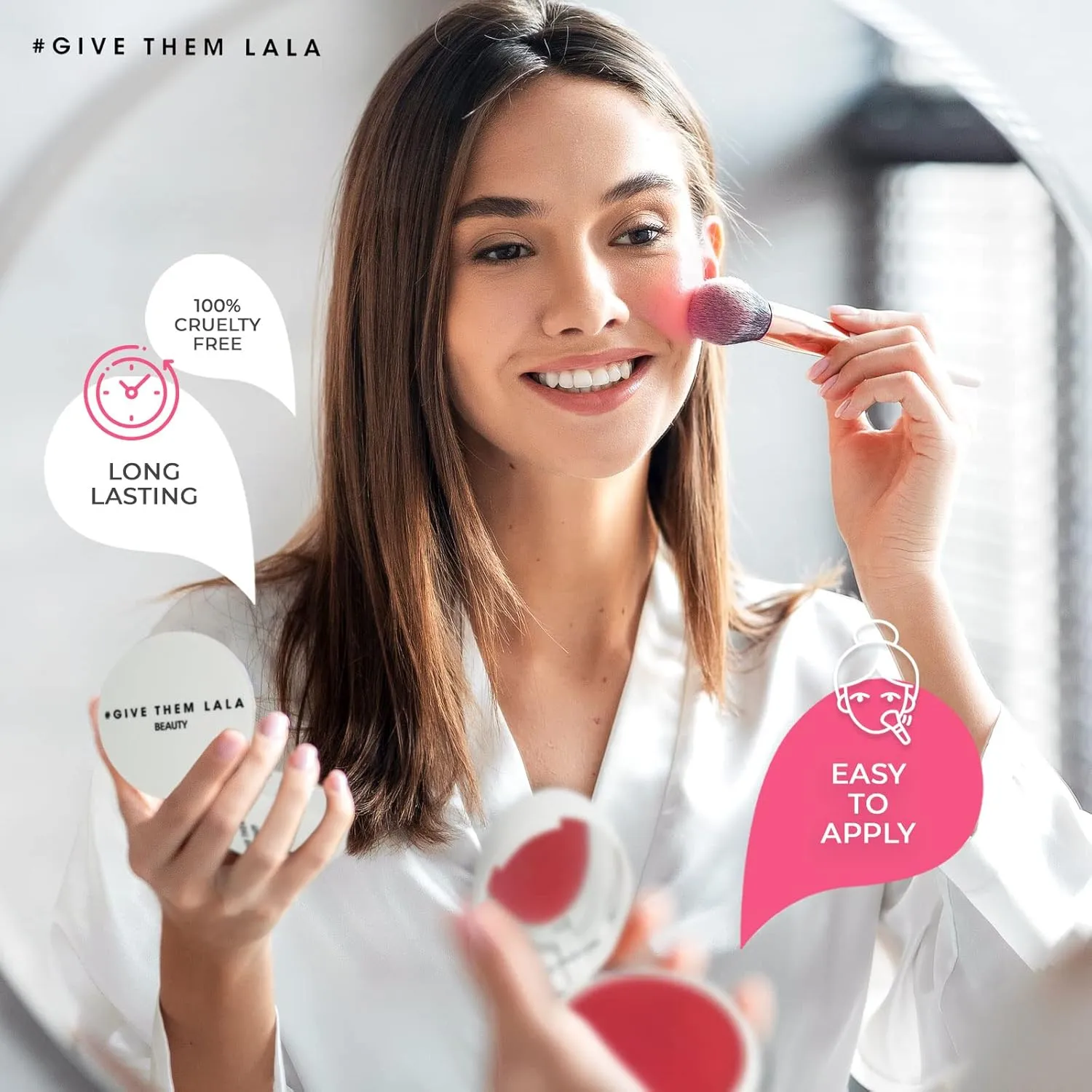 Berry Red Cream Blush, ‘I’m The Powerful One’ By Give Them Lala- Ultra-Blendable Cream Blush For Cheeks- Natural Creamy Makeup Blush- Cruelty-Free Pigmented Cheek Tint- Water & Sweat Resistant, 0.26oz