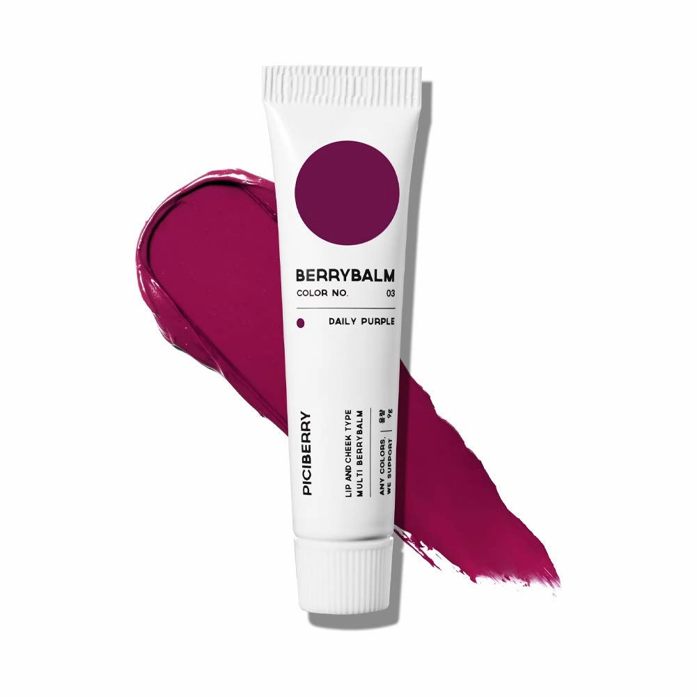 Berrybalm(Daily Purple), lip & cheek balm, multi blush, moisturizing and matte, highly pigmented, long lasting formula