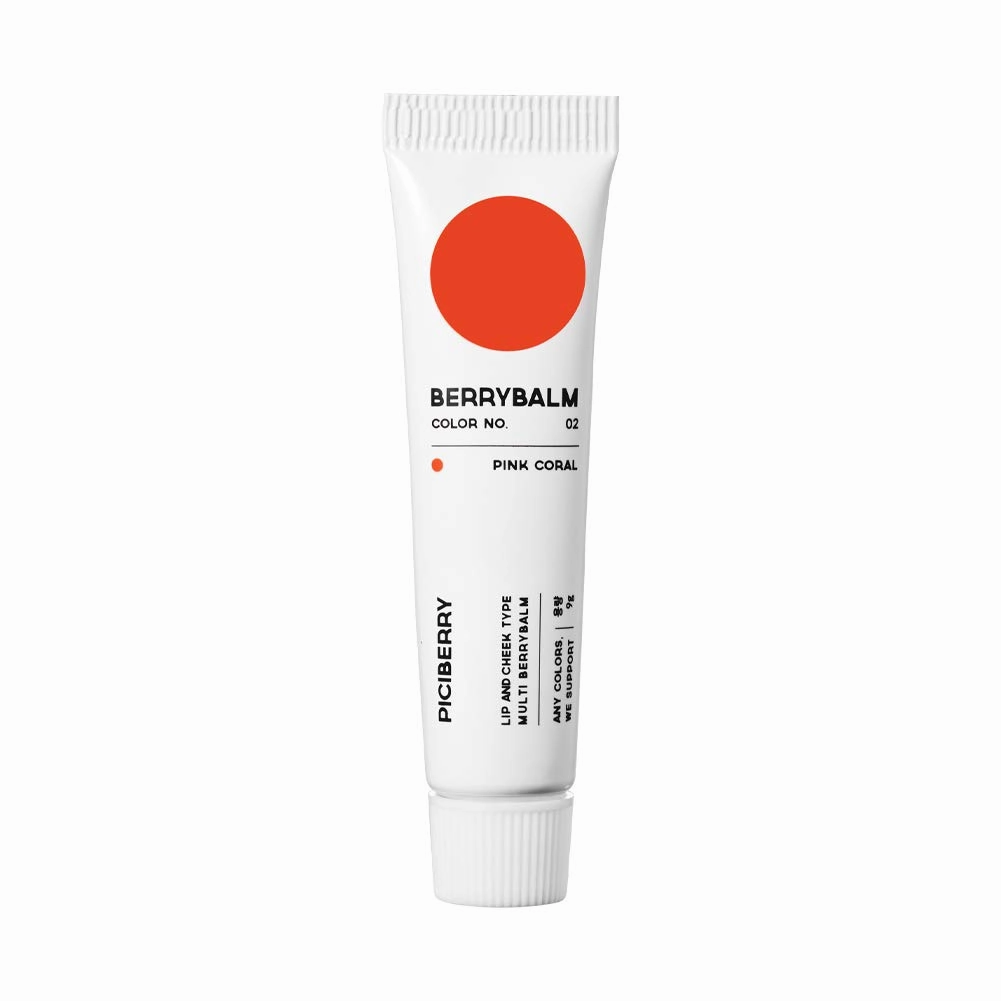 Berrybalm(Pink Coral), lip & cheek balm, multi blush, moisturizing and matte, highly pigmented, long lasting formula