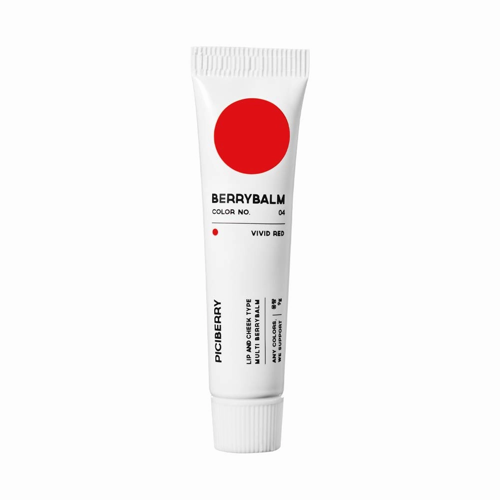 Berrybalm(Vivid Red), lip & cheek balm, multi blush, moisturizing and matte, highly pigmented, long lasting formula