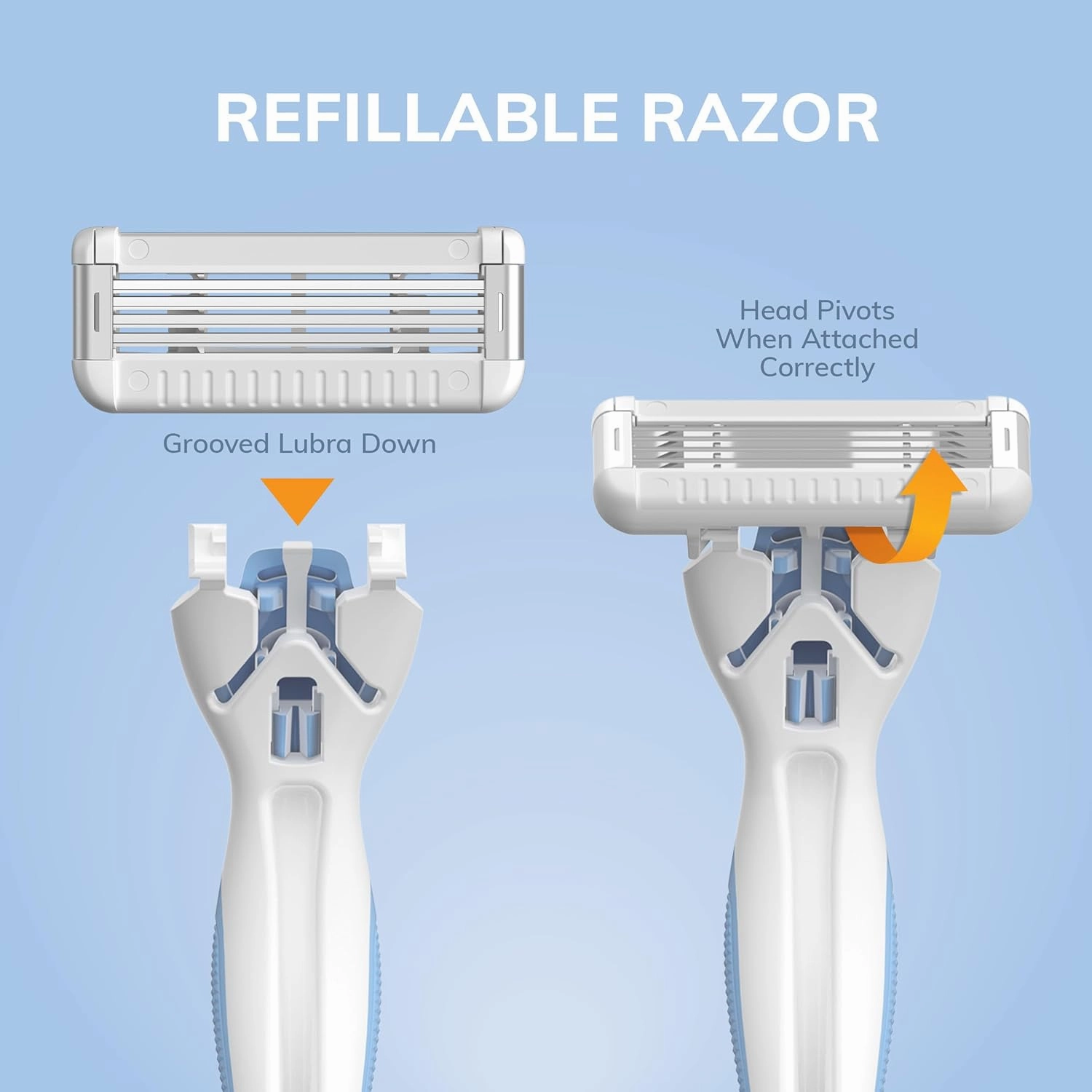 BIC EasyRinse Sensitive Anti-Clogging, Refillable Women's Razors With 4 Blades, 1 Handle and 9 Refill Razor Cartridges Razor Kit