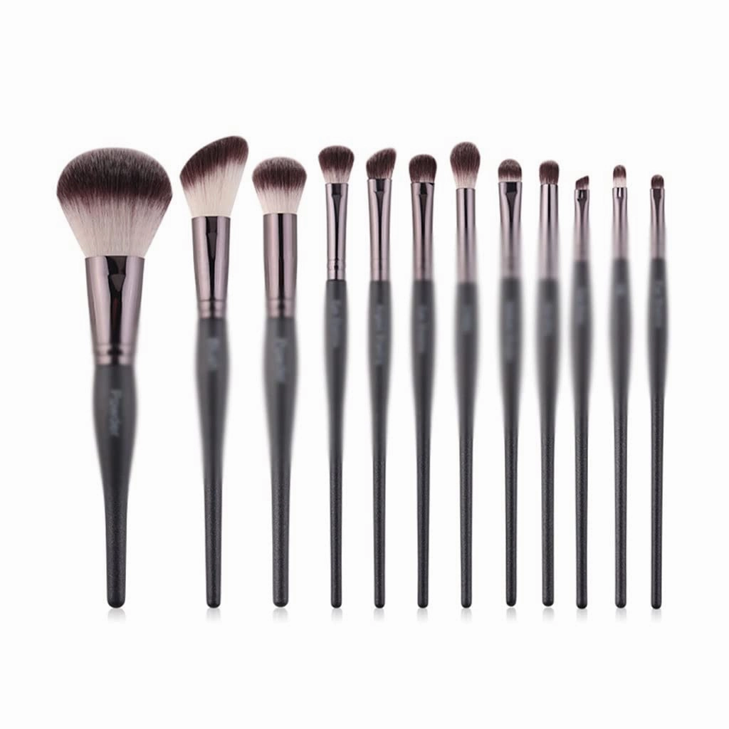 Black Makeup Brush Set Eyebrow Mascara Powder Synthetic Foundation Brush Makeup Brush Makeup