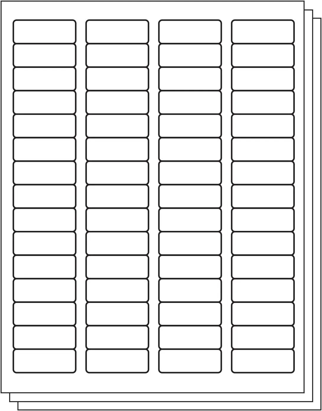 Blank, Rectangle, 1-3/4 x 2/3 inch Return Address Labels for Inkjet & Laser Printers (60 Labels Per Sheet, 3000 Labels, 50 Sheets)