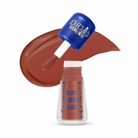 Block Buster Blush Creme - Natural Dewy Matte Finish, Buildable & Long-Lasting Formula, Blendable 5.5ml (Brown)