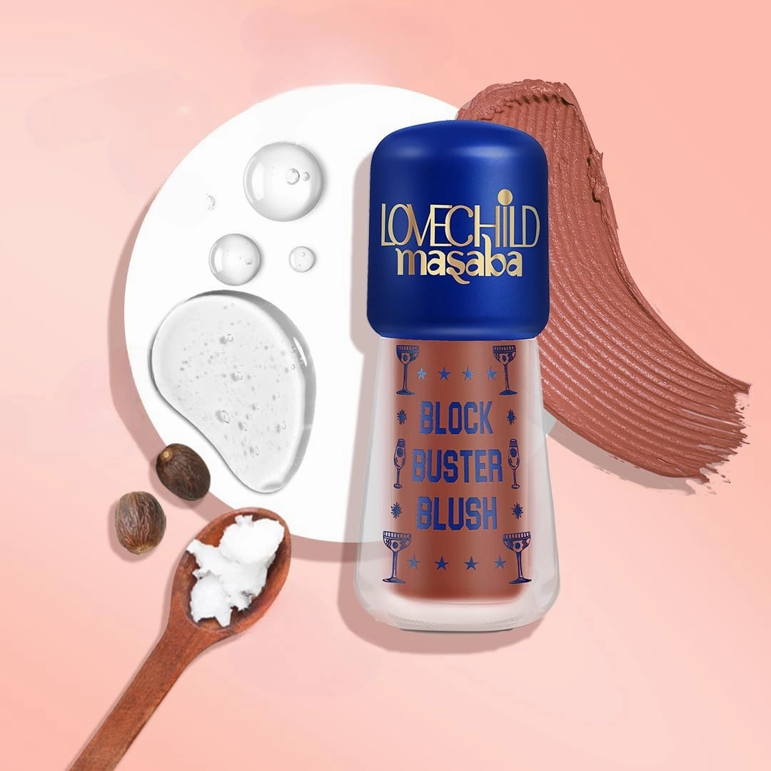 Block Buster Blush Creme - Natural Dewy Matte Finish, Buildable & Long-Lasting Formula, Blendable 5.5ml (Light Pink)