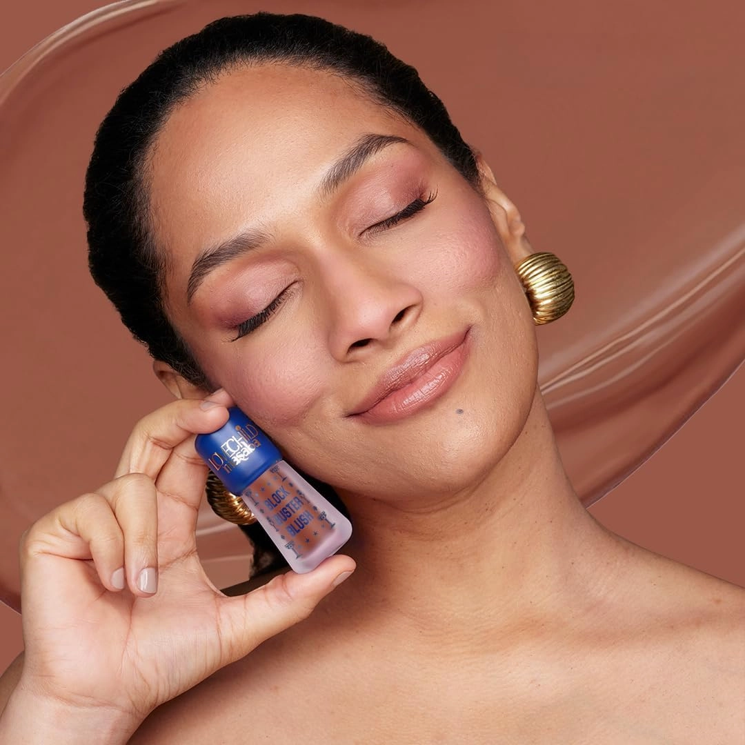 Block Buster Blush Creme - Natural Dewy Matte Finish, Buildable & Long-Lasting Formula, Blendable 5.5ml (Peach Nude)