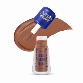Block Buster Blush Creme - Natural Dewy Matte Finish, Buildable & Long-Lasting Formula, Blendable 5.5ml (Peach Nude)