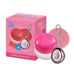 Blurry Pudding Pot   Keychain SET | Airbrushed Blush & Lip, Buildable Pigment, Long-lasting, Lightweight, Easy to Blend, Natural Soft Matte Finish Makeup – Baby (Soft Pink) | 0.17 oz