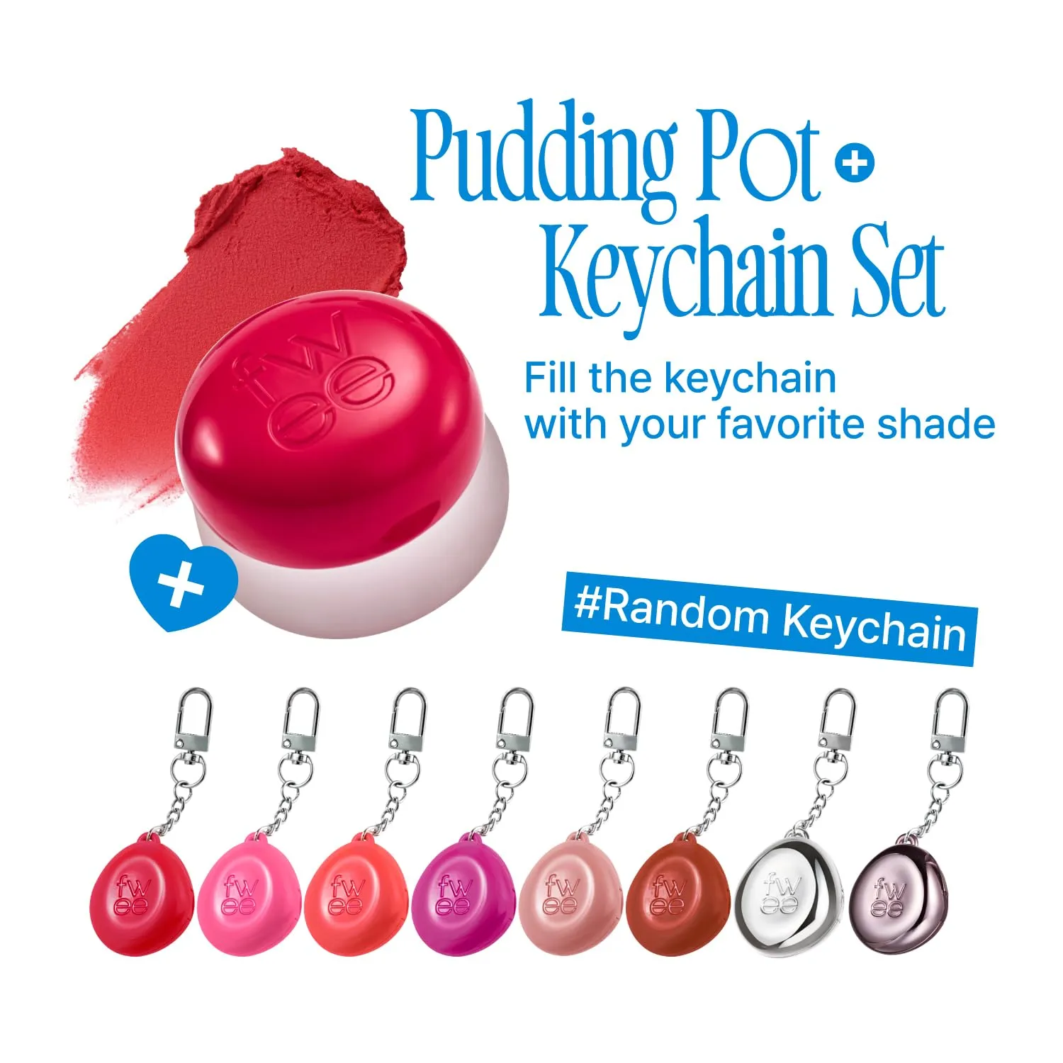 Blurry Pudding Pot   Keychain SET | Airbrushed Blush & Lip, Buildable Pigment, Long-lasting, Lightweight, Easy to Blend, Natural Soft Matte Finish Makeup – Boss (Deep Plum) | 0.17 oz