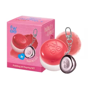 Blurry Pudding Pot   Keychain SET | Airbrushed Blush & Lip, Buildable Pigment, Long-lasting, Lightweight, Easy to Blend, Natural Soft Matte Finish Makeup – Seventeen (Sunny Coral) | 0.17 oz