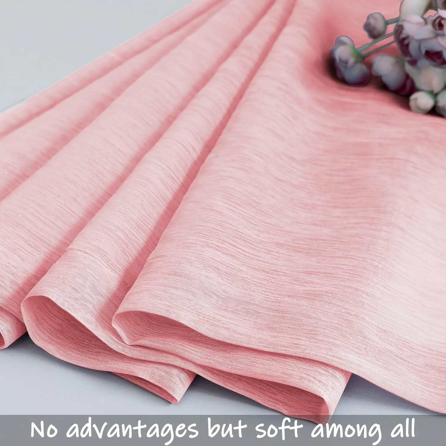 Blush Pink Sheer Curtains 84 Inches Long for Boho Nursery 2 Panels Set Cute Voile Drapes for Girls Bedroom Living Room 84 Inch Length