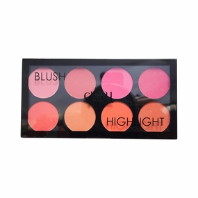 Blush Highlighter Palette | Silky pigments for long lasting shimmer look | Pigmented Blusher | Highly Blendable | suitable for all skin tone | 24 gm (04)